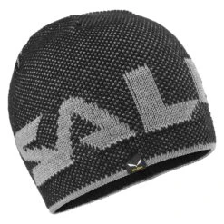 Salewa Wollmütze (Beanie) Agner Wool Polarlite (weich, Warm, Atmungsaktiv) Schwarz - 1 Stück