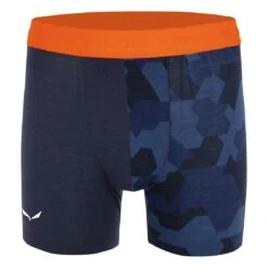 Salewa Boxershort Cristallo Warm (aus Merinowolle) Unterwäsche Navyblau Herren