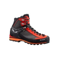 Salewa Wanderschuhe Crow GTX (Berg-Trekking, Veloursleder, Wasserdicht) Schwarz/rot Herren
