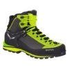 Salewa Wanderschuhe Crow GTX (Berg-Trekking, Veloursleder, Wasserdicht) Schwarz/lime Herren