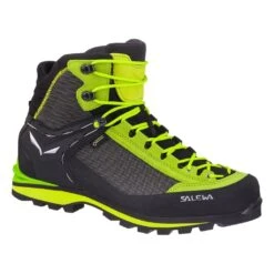Salewa Wanderschuhe Crow GTX (Berg-Trekking, Veloursleder, Wasserdicht) Schwarz/lime Herren