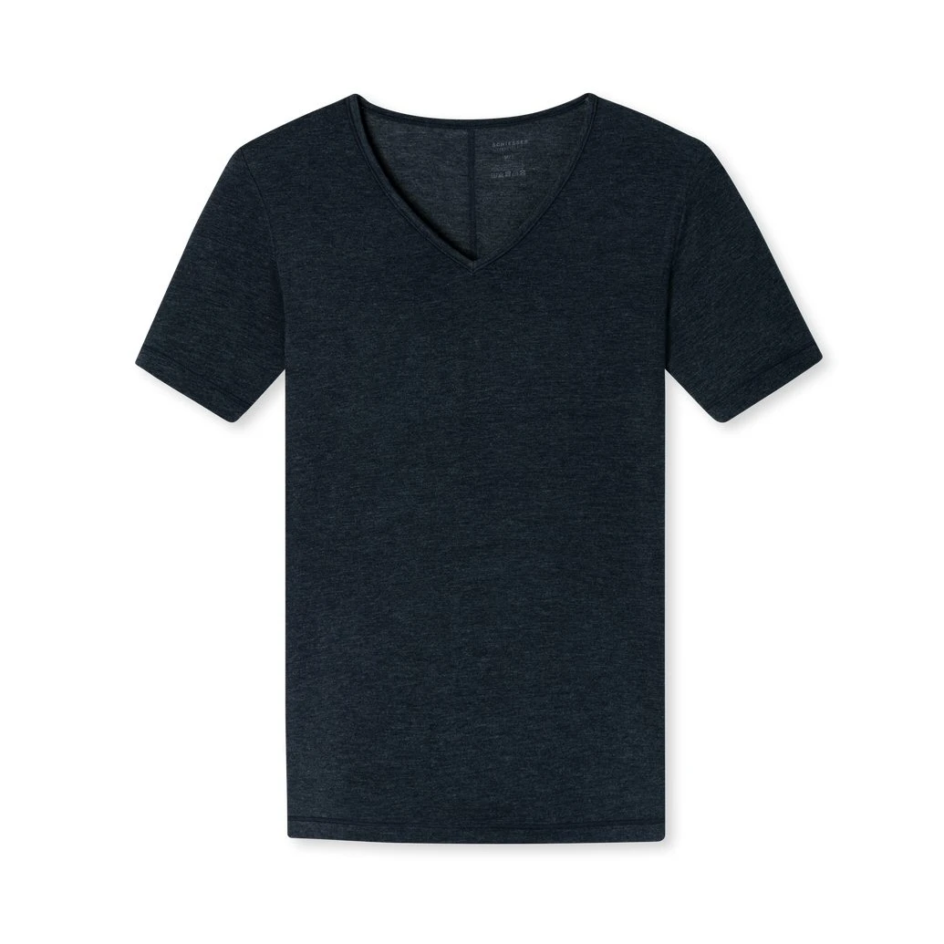 Schiesser Shirt V-Ausschitt Personal Fit Kurzarm Unterwäsche Navyblau Herren 2 Schiesser Shirt V-Ausschitt Personal Fit Kurzarm Unterwäsche Navyblau Herren – Bild 2