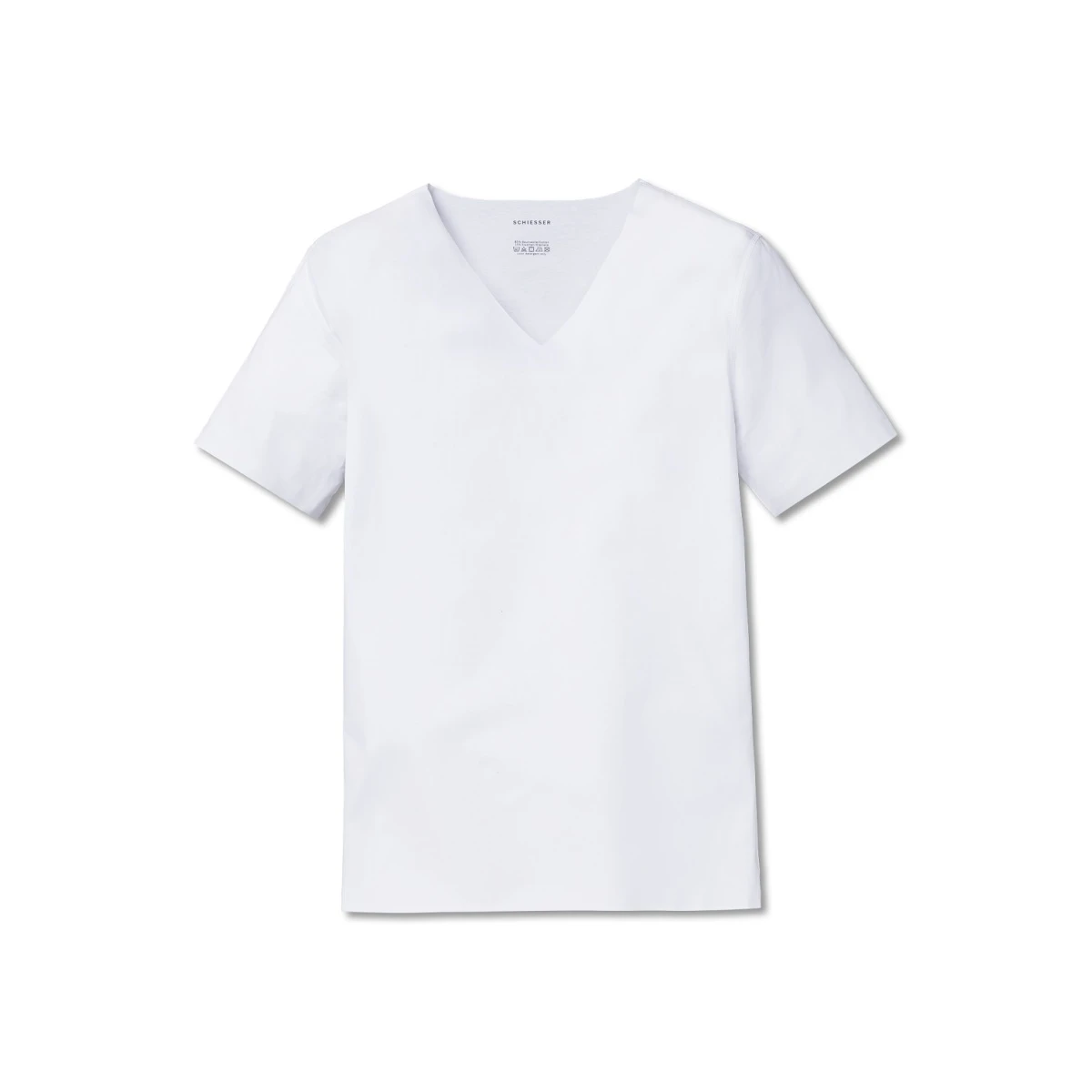 Schiesser T-Shirt Seamless V-Ausschnitt Laser Cut Kurzarm (Interlock, Nahtlos) Unterwäsche Weiss Herren 3 Schiesser T-Shirt Seamless V-Ausschnitt Laser Cut Kurzarm (Interlock, Nahtlos) Unterwäsche Weiss Herren – Bild 3