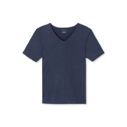 Schiesser Tshirt Seamless V-Ausschnitt Laser Cut Kurzarm (Interlock, Nahtlos) Unterwäsche Blau Herren -Günstiges Draussen Herz Geschäft Schiesser 173252 800 Tshirt V Neck 2 1200x1200 1