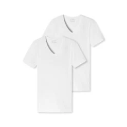 Schiesser T-Shirt V-Ausschnitt 95/5 Kurzarm (95% Baumwolle) Unterwäsche Weiss Herren - 2er Pack -Günstiges Draussen Herz Geschäft Schiesser Shirt V herren 95 5 173982 100 3 957x957 1