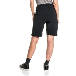 Schöffel Fahrrad-Wanderhose Trans Canada 4-Wege Stretch Kurz Schwarz Damen -Günstiges Draussen Herz Geschäft Schoeffel 12997 9990 Shorts Trans Canada 2 1000x1000 1