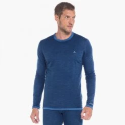 Schöffel Langarmshirt Merino Sport Unterwäsche Blau Herren