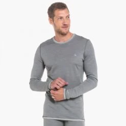 Schöffel Langarmshirt Merino Sport Unterwäsche Grau Herren
