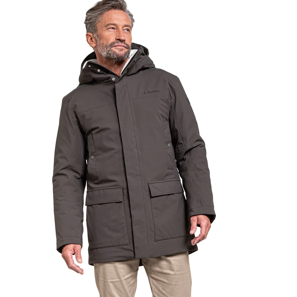 Schöffel Winter-Parka Rotterdam (wasserdicht) Ravengrau Herren 1 Schöffel Winter-Parka Rotterdam (wasserdicht) Ravengrau Herren