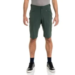 Schöffel Fahrrad-Wanderhose Trans Canada 4-Wege Stretch Kurz Grün Herren