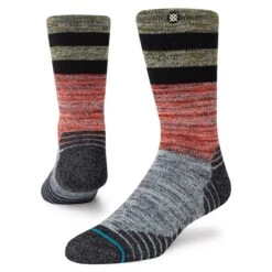 Stance Wander-Tagessocke Crew Alder Infiknit Rot/grau - 1 Paar