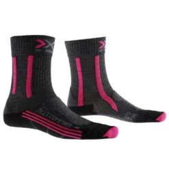 X-Socks Trekkingsocke Light Comfort Anthrazit/fuchsia Damen - 1 Paar