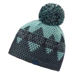 Ziener Strickmütze Ilmi Navyblau/grün Kinder