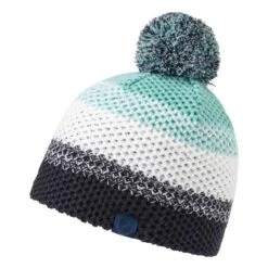 Ziener Strickmütze Ishi (warm, Fleece Futter, Reflektierende Elemente) Weiss/navyblau Kinder