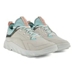 ECCO Wanderschuhe MX Low Nubukleder - Strapazierfähige Sohle, Sockenartige Konstruktion - Hellgrau Damen