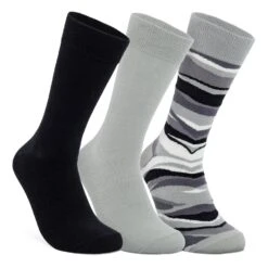 ECCO Tagessocke Crew Gift Box Schwarz/grau Geschenkbox Herren - 3 Paar