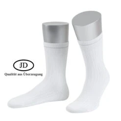 JD Arbeitssocke Crew OP-Socken Mit Rippe (OP-Socken) Weiss - 1 Paar