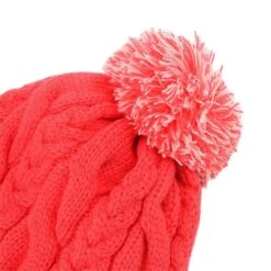 Puma Wintermütze (Pompon) Cable Pom Beanie Pink Damen -Günstiges Draussen Herz Geschäft puma wintermutze pompon Cable 024218 03 4 672x672 1