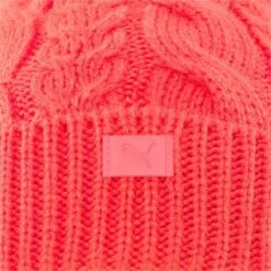 Puma Wintermütze (Pompon) Cable Pom Beanie Pink Damen -Günstiges Draussen Herz Geschäft puma wintermutze pompon Cable 024218 03 6 672x672 1